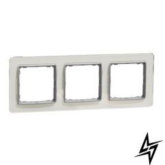 Рамка 3 поста Schneider Electric SDD360803 Sedna Elements белое стекло пластик фото