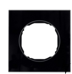 Одноместная рамка R.8 10112616 (стекло/черная) Berker фото