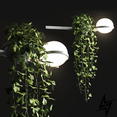 Бра LED Garden L120cm S23-38537 25x120 см Черный/Белый 043021 фото в живую, фото в дизайне интерьера