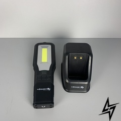 Акумуляторний ліхтар із зарядною основою LE25691 LED 10W 4000K Чорний HT1E408 фото наживо, фото в дизайні інтер'єру
