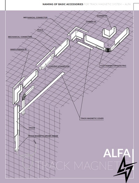 Шинопровод для магнитных систем Azzardo Alfa AZ4651 53523 фото в живую, фото в дизайне интерьера