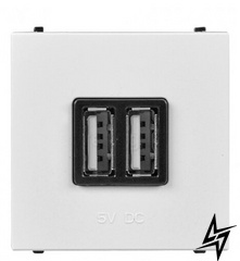 USB розетка Zenit N2285 BL 2М (белый) 2CLA228500N1101 ABB фото