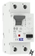 Пристрій захисного відключення (диференціальне реле) SEZ PFB2 16 / 0,03 2 P (PFB2_16 / 0.03) фото