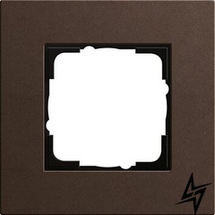 0211223 Рамка Esprit Linoleum-Multiplex Темно-коричневий 1-постова Gira фото
