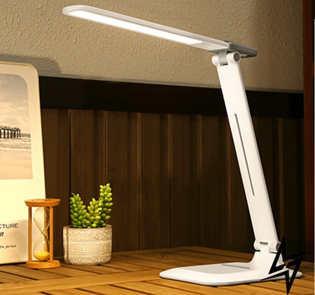 Аккумуляторная настольная лампа Double Lamp 5W (23-10601) ЛЕД  фото в живую, фото в дизайне интерьера