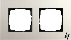 0212220 Рамка Esprit Linoleum-Multiplex Светло-серый 2-постовая Gira фото