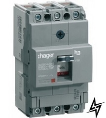 Автоматичний вимикач x160, In = 40А, 3п, 25kA HHA040H Hager фото