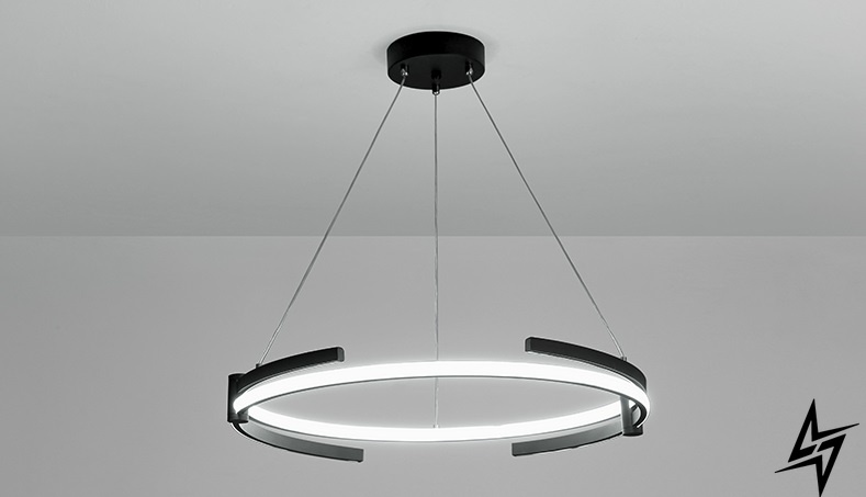Потолочная люстра LED L23-36759 Черный SGA18-600-bk фото в живую, фото в дизайне интерьера