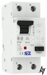 Пристрій захисного відключення (диференціальне реле) SEZ PFB2 63 / 0,1 2 P (PFB2_63 / 0.1) фото