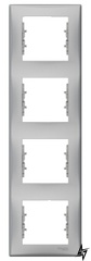 Четырехместная вертикальная рамка Sedna SDN5802060 (алюминий) Schneider Electric фото