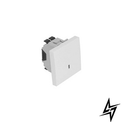 Выключатель Quadro45 1-кл проходной с подсветкою 2-мод Белый мат 45072 SBM Efapel фото