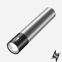 Ліхтарик світлодіодний повербанк для смартфону USB Zoom 2600мАгод  фото наживо, фото в дизайні інтер'єру