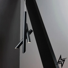 Светильник TUBES в черном корпусе в стиле модерн LE37864 3xLED 6W 4000K Черный MJ 102/3 BK фото в живую, фото в дизайне интерьера