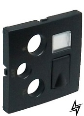 Центральная панель мультимедийной розетки Logus 90770 TPM черная матовая Efapel фото