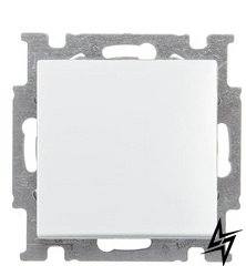 Однокнопочный проходной выключатель Basic 55 2CKA001012A2189 2006/6 UC-96-507 (белый шале) 2CKA001012A2189 ABB фото