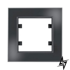 Рамка 1Х черное стекло Lumina-Passion Hager WL9011 фото