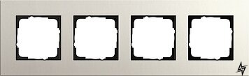 0214220 Рамка Esprit Linoleum-Multiplex Светло-серый 4-постовая Gira фото