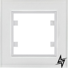 Рамка 1Х белое стекло Lumina-Passion Hager WL9010 фото