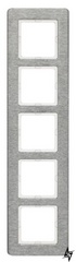 Пятиместная вертикальная рамка Q.7 10156083 (нержавеющая сталь) Berker фото