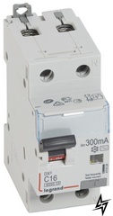 Диференціальний автоматичний вимикач 1P + N C 16A 300мA AC, 411024 Legrand фото