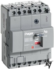 Автоматический выключатель HDA033L x160 In=32А 4P 18кА Hager фото
