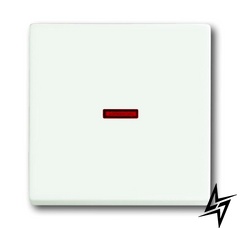 1751-0-3033 (1789-884), Кнопка для механізму 1-клавішного вимикача / перемикача / кнопки з червоною лінзою, колір білий оксамит, 2CKA001751A3033 ABB фото