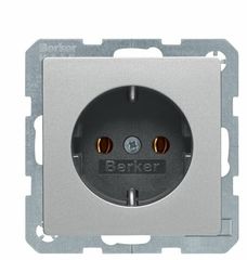 Розетки та вимикачі Berker Q.1 алюміній матовий