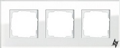 021312 Рамка Esprit Біле скло 3-постова Gira фото