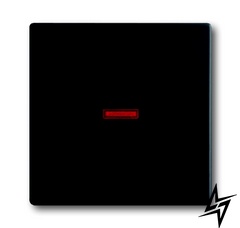1751-0-3047 (1789-885), Кнопка для механізму 1-клавішного вимикача / перемикача / кнопки з червоною лінзою, колір чорний оксамит, 2CKA001751A3047 ABB фото