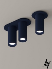 Потолочный светильник Spot 1S Denim (RAL 5011) Синий  фото в живую, фото в дизайне интерьера