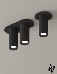 Стельовий світильник Spot 2S Black (RAL 9005) Чорний  фото наживо, фото в дизайні інтер'єру