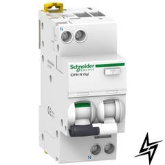 Диференційний автоматичний вимикач Schneider Electric Resi9 32 А 30 мA 1P+N 6кA С тип А R9D55632 фото