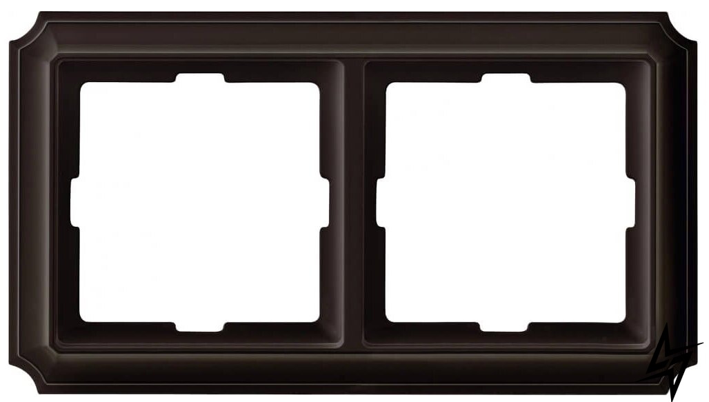 Двухместная рамка Antik MTN4020-4715 коричневая Schneider Electric Merten фото
