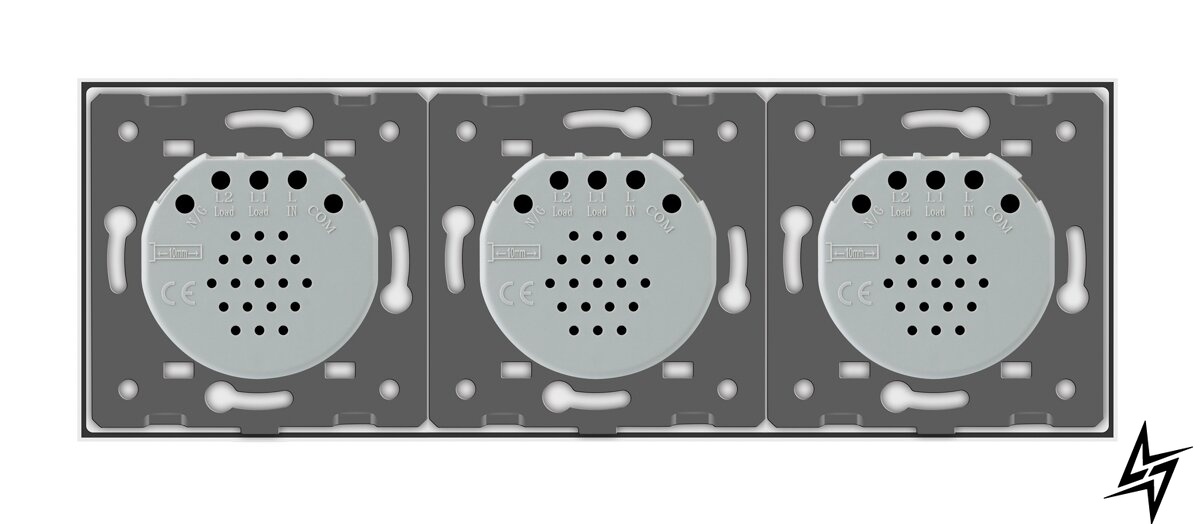 Умный сенсорный ZigBee выключатель 4 сенсора (1-2-1) Livolo белый стекло (VL-C701Z/C702Z/C701Z-11) фото