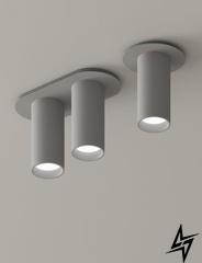 Потолочный светильник Spot 1S Gray (RAL 7036) Серый  фото в живую, фото в дизайне интерьера