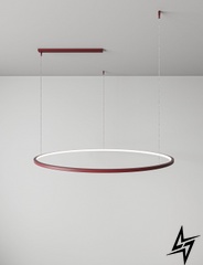 Подвесной светильник Ring 900 Cherry (RAL 3005) Красный LED 5300Lm 3200K  фото в живую, фото в дизайне интерьера
