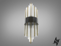 Современный настенный светильник D23-32135 Черный C86619/D200x600BK фото в живую, фото в дизайне интерьера