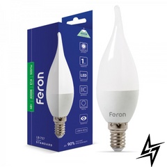 LED лампа Feron 25716 Standart E14 6W 4000K 3,7x12,6 см фото
