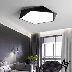 Світильник LED Black D40 S23-15237 40 см Чорний/Білий 039113 фото наживо, фото в дизайні інтер'єру