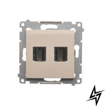 Розетка HDMI 2-на кремовий Simon 54 DGHDMI2.01/41 фото