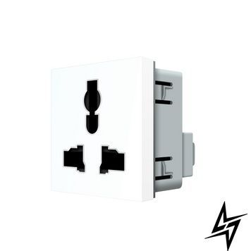 Механізм універсальна розетка 12 стандартів в 1 Livolo білий (VL-FCT22 16A-2WP) фото