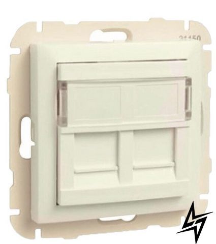 Механизм компьютерной розетки RJ45 Efapel 21975 TMF Logus 90, бежевый глянец фото