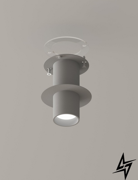 Потолочный светильник Spot 1S Gray (RAL 7036) Серый  фото в живую, фото в дизайне интерьера