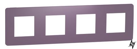 4-постовая рамка Schneider Electric NU280814 Unica Studio Color, фиолетовая, матовая, пластик NU280814 фото