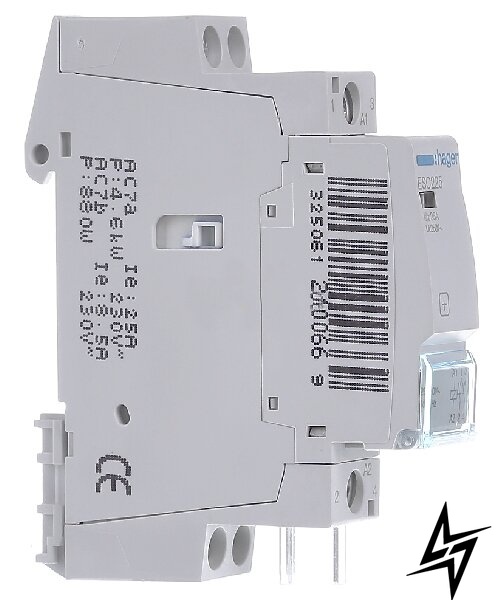 Модульний контактор ERC225 (25A, 2НО, 230В) Hager фото