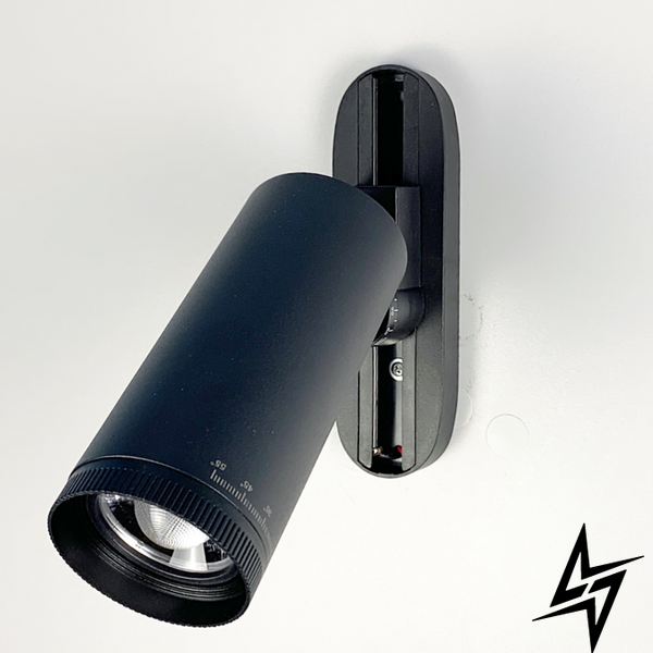 Трековый светильник с линзой в черном цвете LE30172 LED 9W 4000K 6x15см Черный LC BK фото в живую, фото в дизайне интерьера