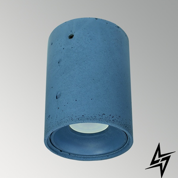 Бетонный накладной светильник SPOT синий 30015 01111BL фото в живую, фото в дизайне интерьера