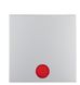 Клавіша одинарна з червоною лінзою, алюміній, B.3 / B.7 16211404 Berker фото 2/2