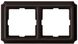 Двухместная рамка Antik MTN4020-4715 коричневая Schneider Electric Merten фото 1/3