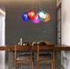 Яркий подвесной светильник с цветными плафонами LE26480 7xG4 Прозрачный/Прозрачный AA 225 фото в дизайне интерьера, фото в живую 1/5